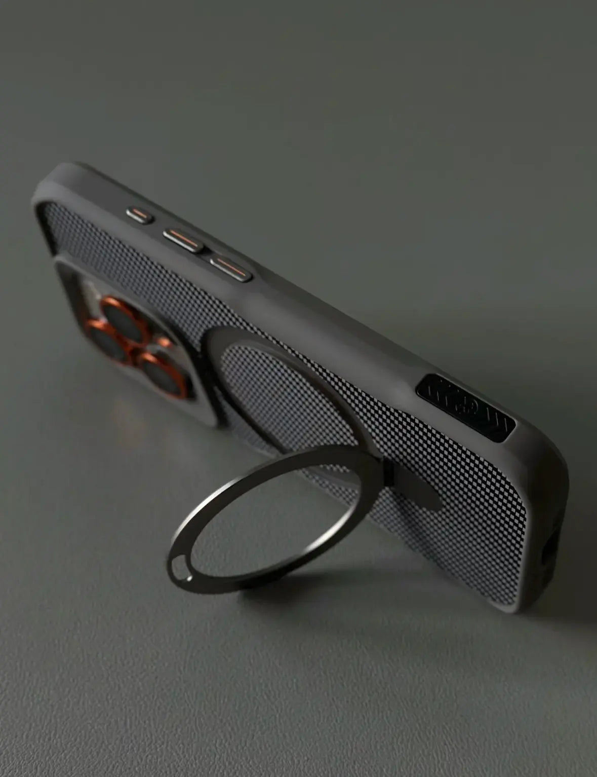 Grey Carbon Fiber Style with Stand