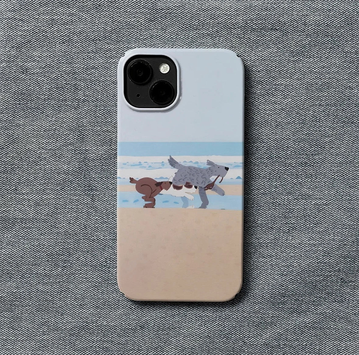 Dogs Running on the Beach