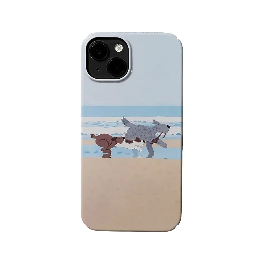 Dogs Running on the Beach